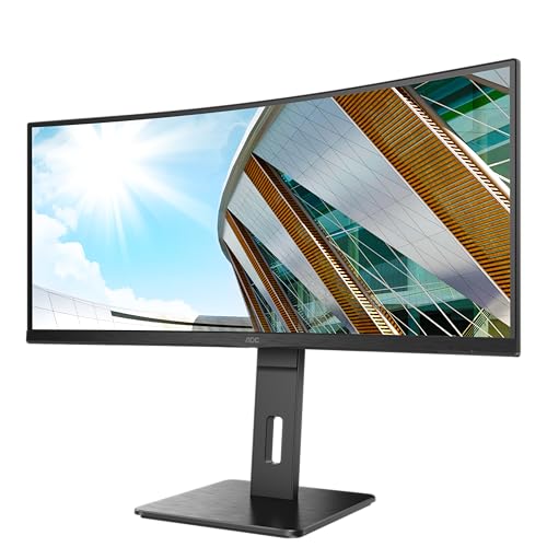 AOC CU34P2A - 34 Zoll WQHD Curved Monitor (3440x1440, 100Hz, HDMI, DisplayPort, USB Hub) schwarz von AOC