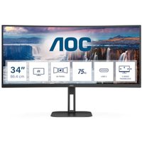 AOC CU34V5C 86,4cm (34") UWQHD VA Monitor Curved 21:9 HDMI/DP/USB-C PD65W 100Hz von AOC