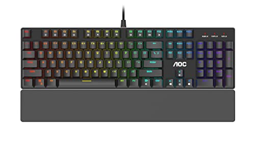 AOC GK500 Gaming Tastatur - Italienisches Layout - RGB-Beleuchtung - Anti-Ghosting - AOC G-Tools-Software - N-Key-Rollover von AOC