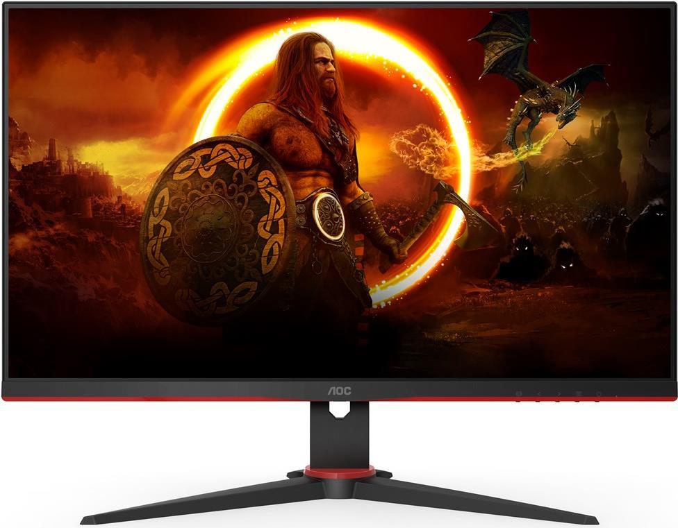 AOC Gaming 24G2ZE/BK - LED-Monitor - 60.5 cm (23.8) - 1920 x 1080 Full HD (1080p) @ 240 Hz - TN - 350 cd/m² - 1000:1 - 0.5 ms - 2xHDMI, DisplayPort - Schwarz, Rot von AOC