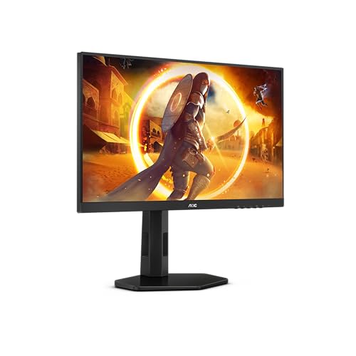 AOC Gaming 24G4X - 24 Zoll FHD Monitor, 180Hz, IPS, 1ms GtG, FreeSync, Gsync kompatibel, Lautsprecher, HDR10, Game Modes, Höhenverstellbar (19820 x 1080 HDMI 2.0 / DisplayPort 1.4) von AOC