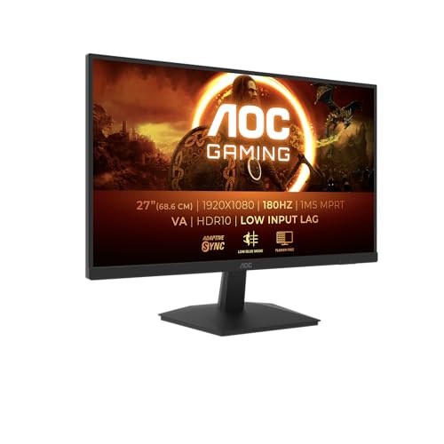 AOC Gaming 27G15N2-27 Zoll FHD Monitor, 180 Hz, 1ms, AdaptiveSync (1920x1080, 2X HDMI, DisplayPort) schwarz von AOC