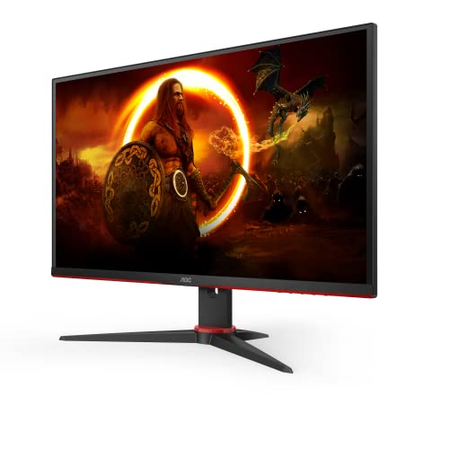 AOC Gaming 27G2SAE - 27 Zoll FHD Monitor, 165 Hz, 1ms, FreeSync Premium (1920x1080, VGA, HDMI, DisplayPort) schwarz/rot von AOC