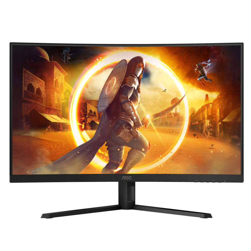 AOC Gaming CQ32G4VE 32 Zoll QHD Curved Monitor, 180 Hertz, 0.5 ms, HDR10, FreeSync Premium (2560x1440, HDMI, DisplayPort) schwarz/grau von AOC