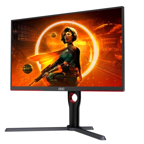 AOC Gaming Q27G3XMN - 27 Zoll QHD Monitor, 180 Hz, FreeSync Prem. Pro., HDR1000 (2560x1440, 1 ms GtG, HDMI, Display Port) schwarz-rot von AOC