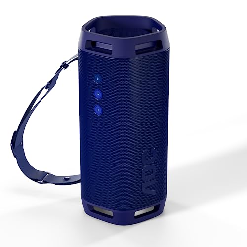 AOC O2 Bluetooth-Lautsprecher | Wide Stereo Sound | 65W Ausgangsleistung | integr. Mikrofon | USB-Audio | 24 Std. Akkulaufzeit | IP67 wasserdicht | Bluetooth 5.3 & Multipoint | Blau von AOC