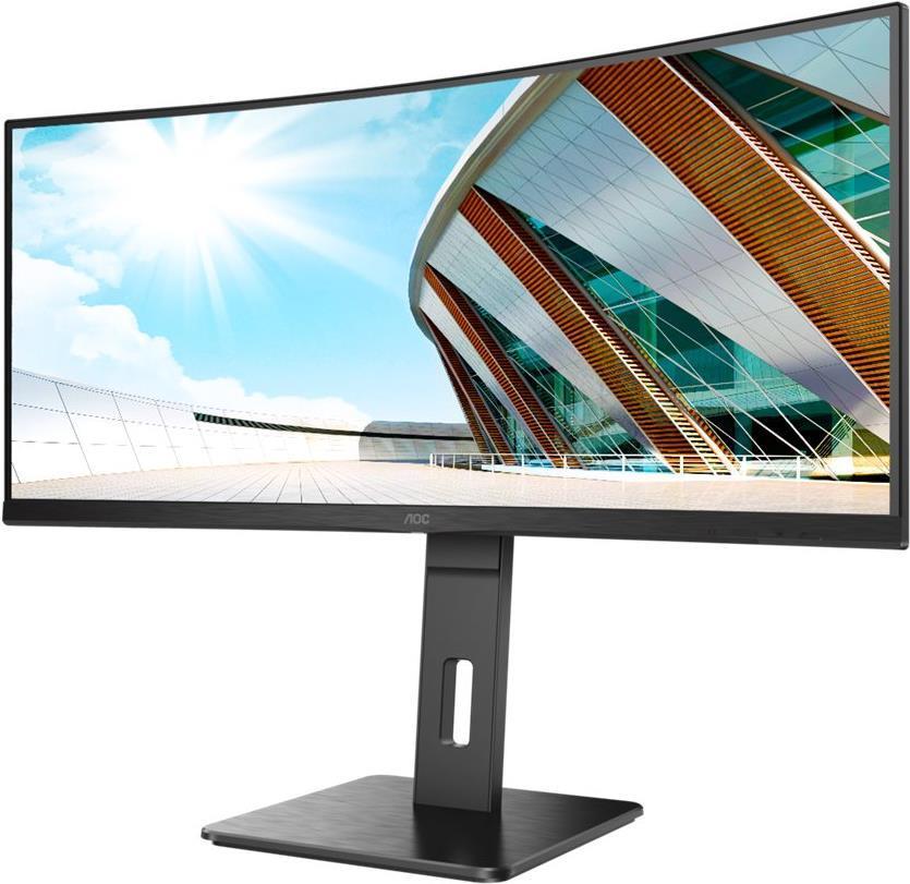 AOC Pro-line CU34P2A - Bildschirmdiagonale: 86,4 cm (34 ) - Bildschirmauflösung: 3440 x 1440 Pixel - Integrierter USB-Hub, USB-Hub-Version: 3.2 Gen 1 (3.1 Gen 1). VESA-Halterung, Höhenverstellung. Produktfarbe: Schwarz (CU34P2A) von AOC
