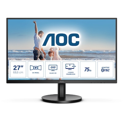 AOC Q27B3MA 68,6cm (27“) QHD VA Office Monitor 16:9 HDMI/DP 75Hz 4ms Sync von AOC