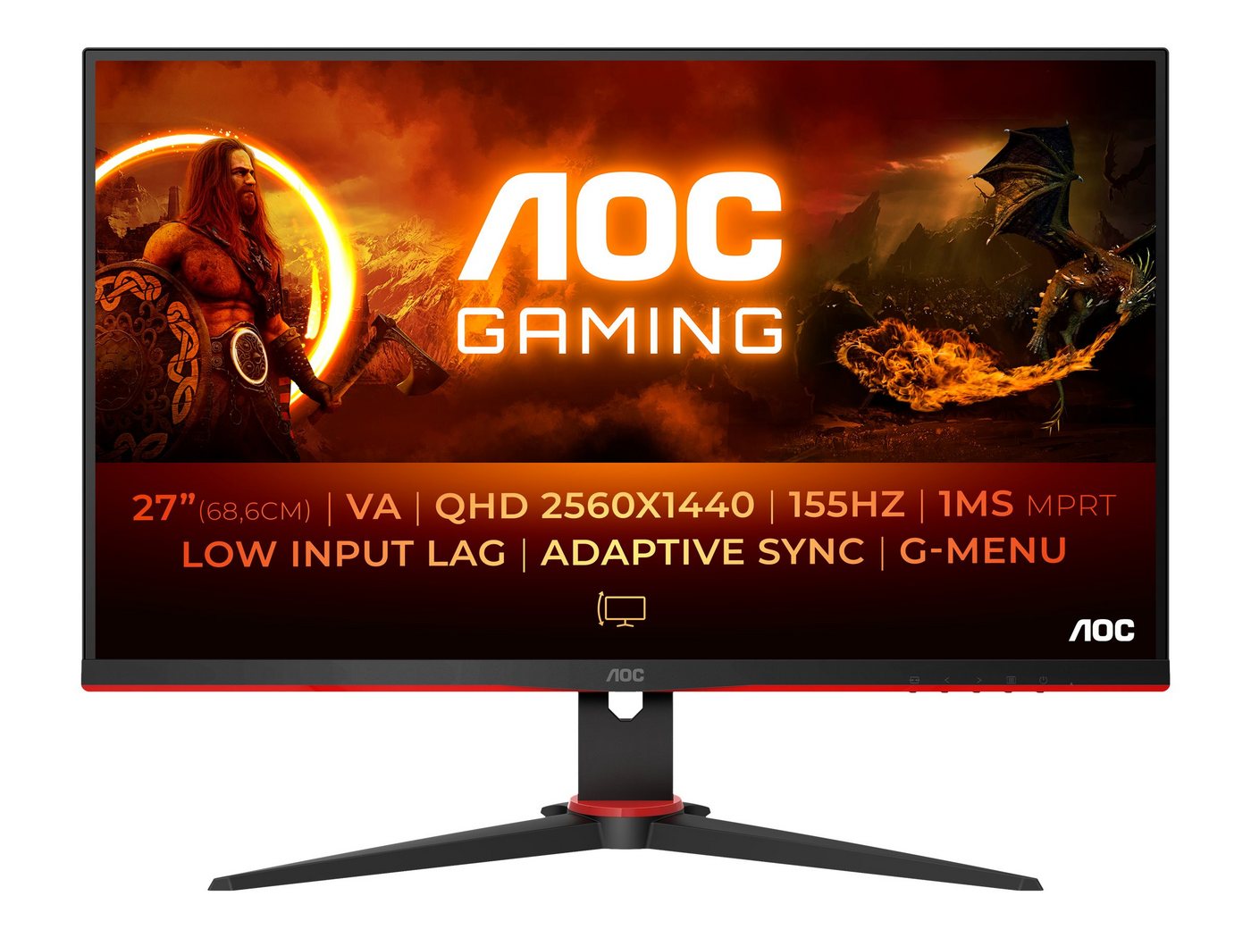 AOC Q27G2E/BK Gaming-LED-Monitor von AOC