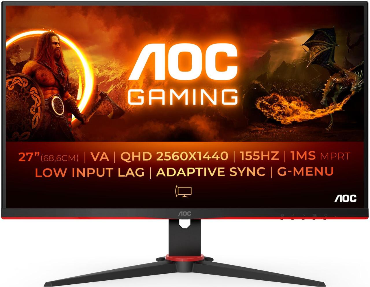 AOC Q27G2E/BK Gaming Monitor 68,6 cm (27 Zoll) von AOC