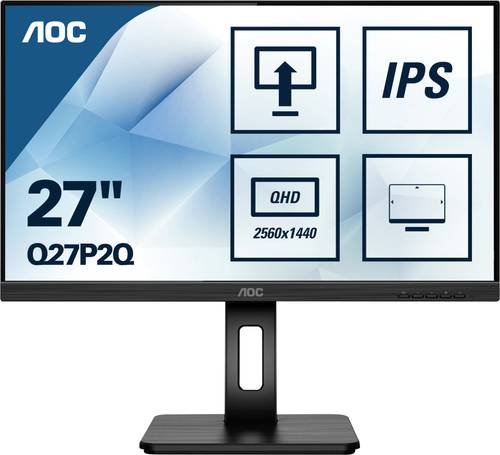 AOC Q27P2Q LCD-Monitor EEK F (A - G) 68.6cm (27 Zoll) 2560 x 1440 Pixel 16:9 4 ms Kopfhörer-Buchse, von AOC