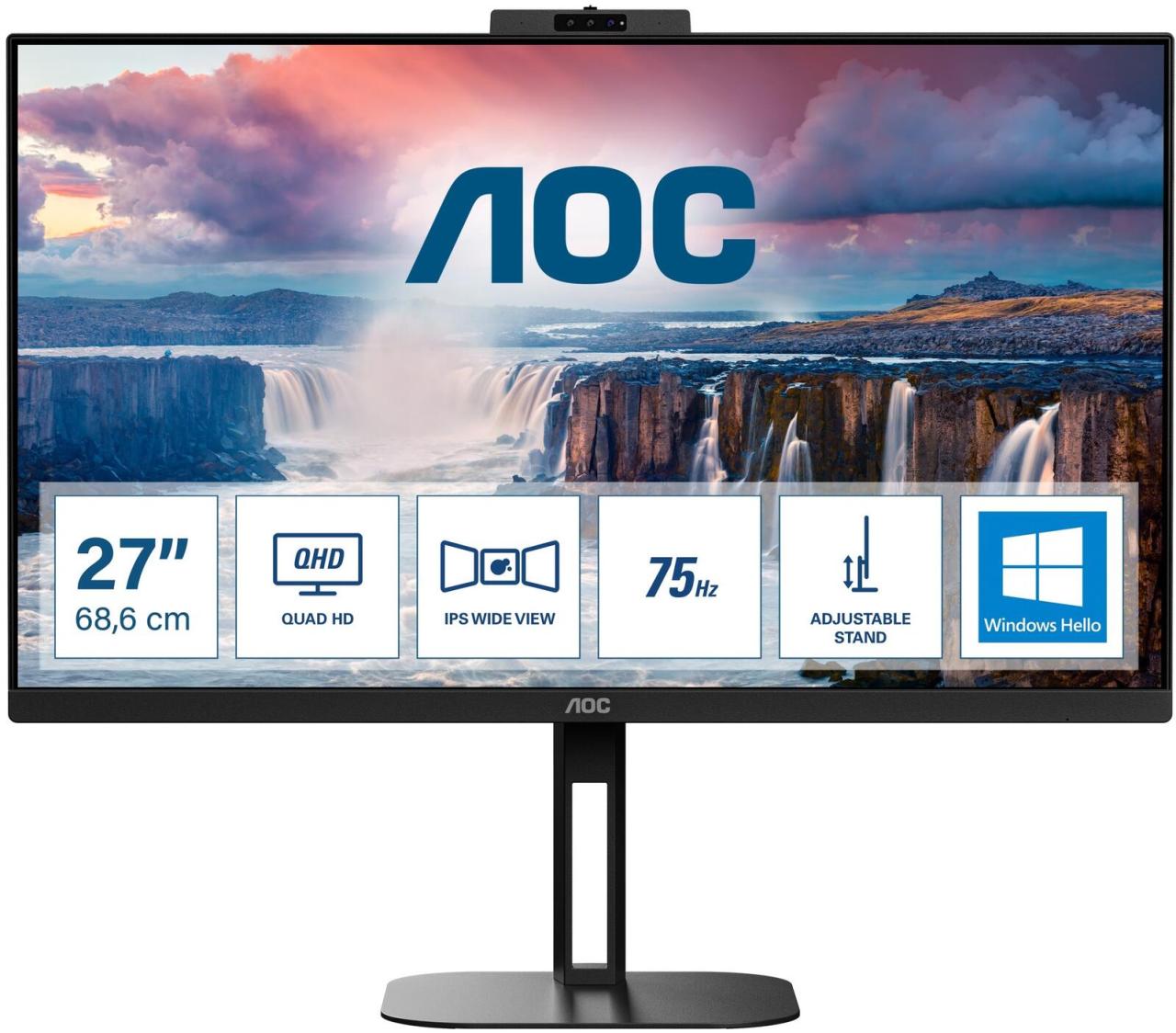 AOC Q27V5CW/BK Monitor 68,6 cm (27 Zoll) von AOC