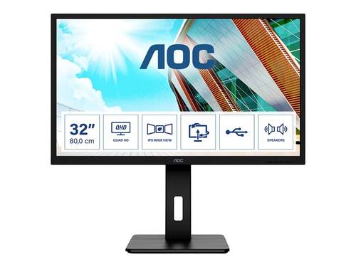 AOC Q32P2 LED-Monitor EEK F (A - G) 80cm (31.5 Zoll) 2560 x 1440 Pixel 16:9 4 ms HDMI®, DisplayPort von AOC