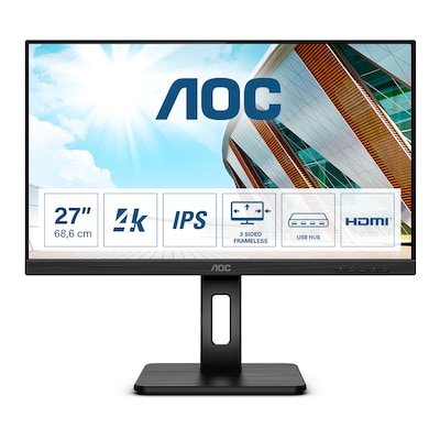 AOC U27P2 68,6cm (27") 4K UHD IPS Office Monitor 16:9 HDMI/DP Pivot HV von AOC