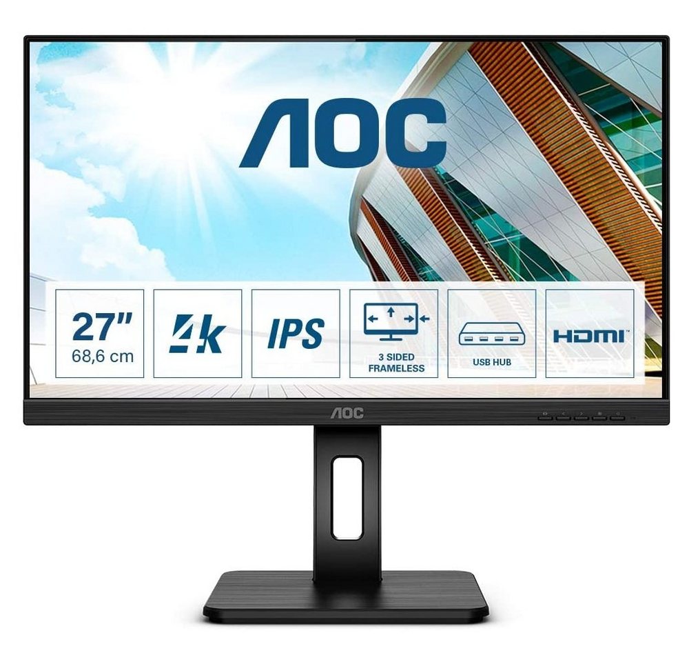 AOC U27P2CA - LED-Monitor - schwarz LED-Monitor von AOC