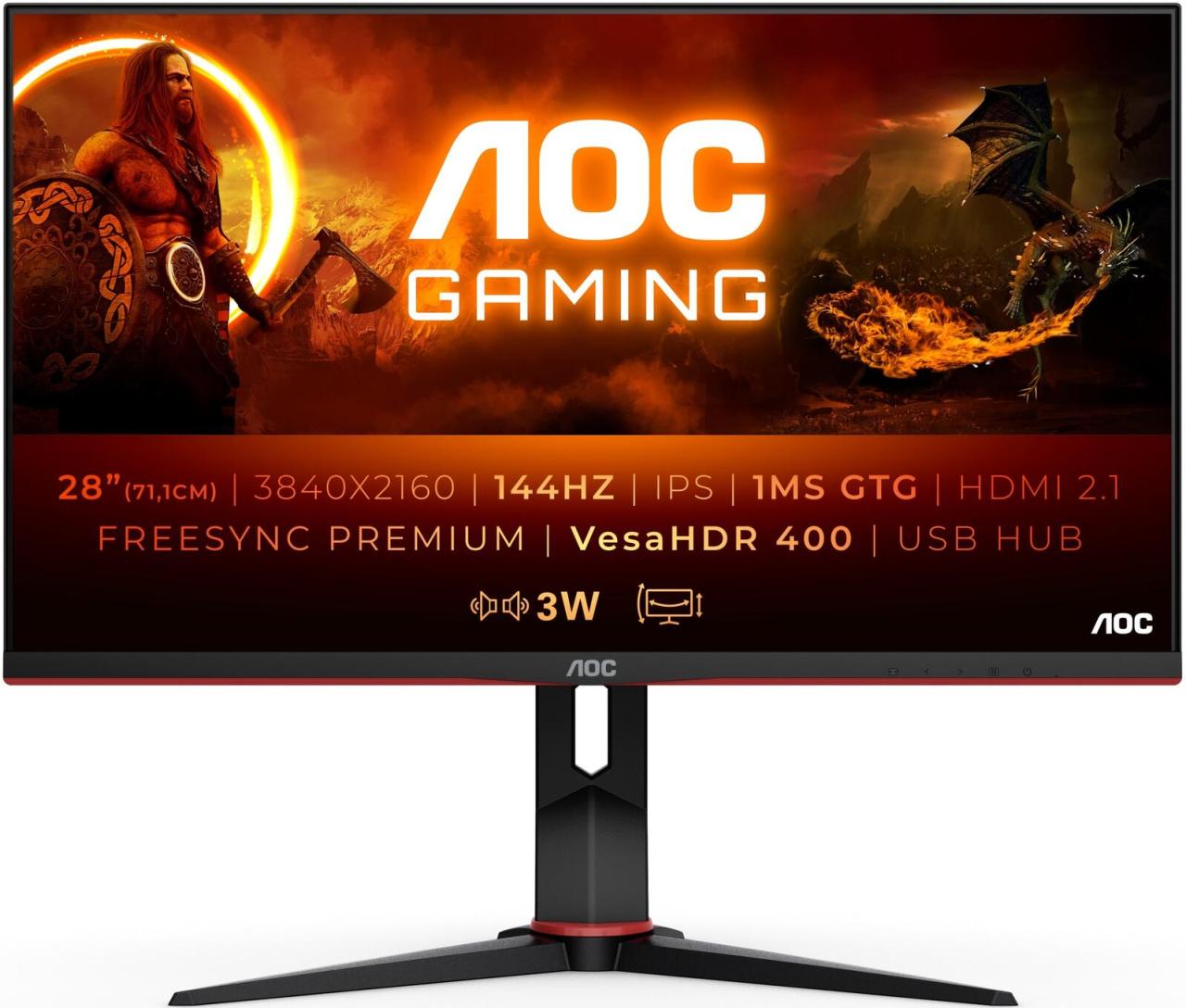 AOC U28G2XU2 Gaming Monitor 71,1 cm (28 Zoll) von AOC