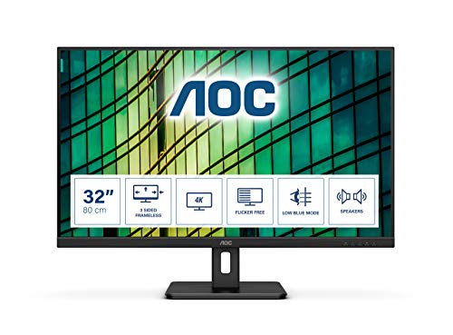 AOC U32E2N - 32 Zoll UHD Monitor (3840x2160, 60 Hz, HDMI 2.0, DisplayPort) schwarz von AOC