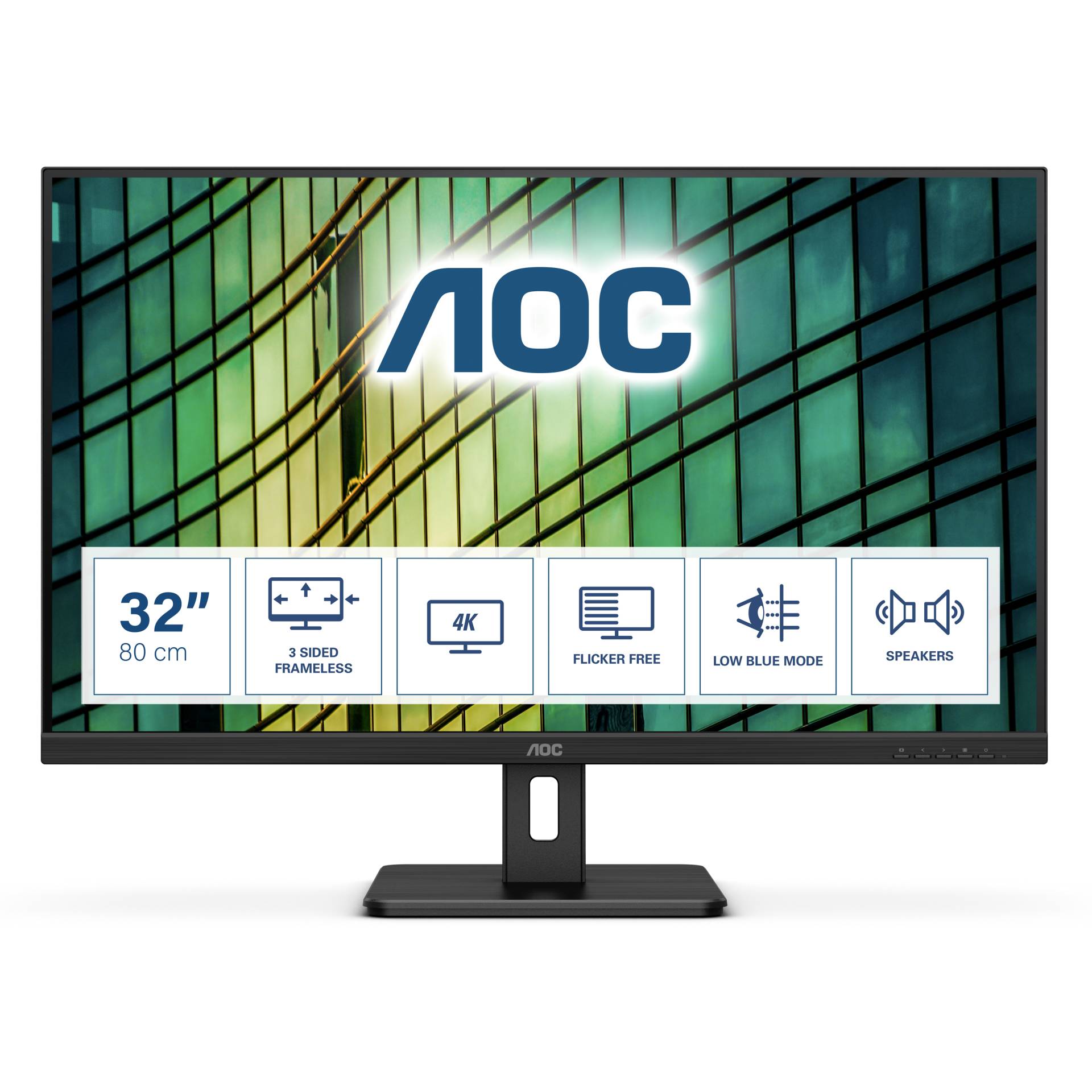 AOC U32E2N UHD Monitor - VA-Panel, Adaptive Sync, Lautsprecher von AOC