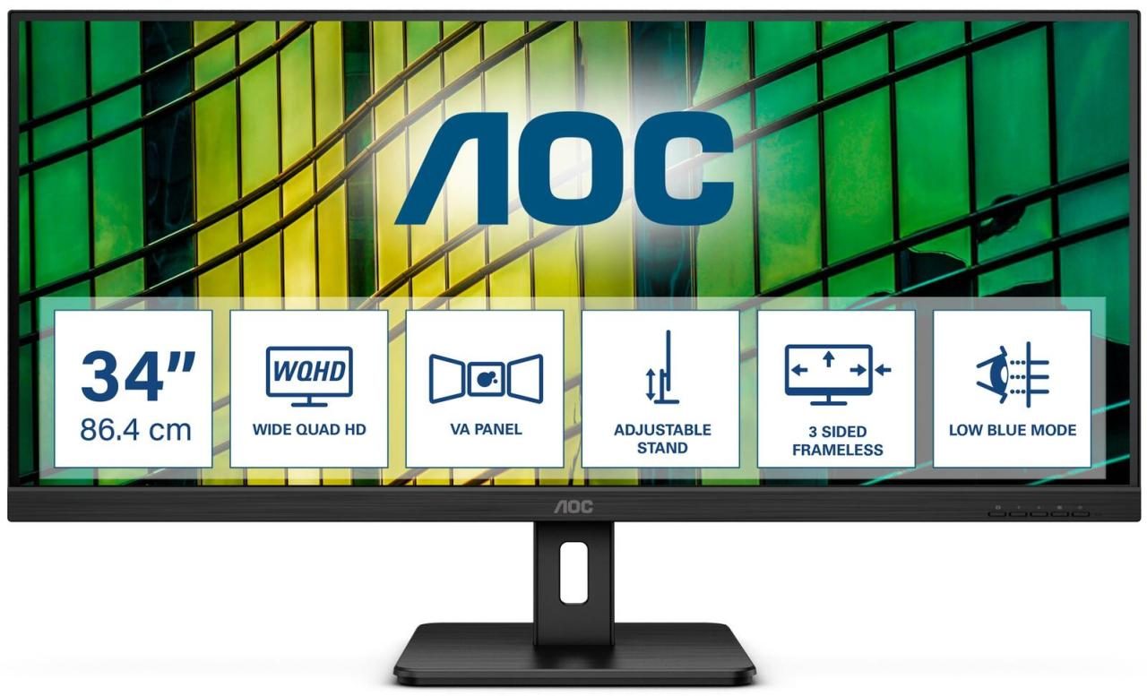 AOC U34E2M/BK Monitor 86,4 cm (34 Zoll) von AOC