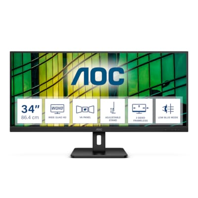 AOC U34E2M 86,4cm (34") UWQHD VA Office Monitor 21:9 HDMI/DP 100Hz 4ms Sync von AOC