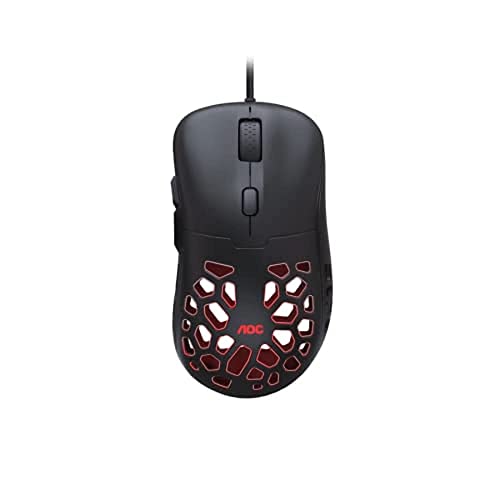 AOC Ultralight Gaming Mouse GM510, Leichtgewicht, 16000 DPI, einstellbares RGB, G-Menu von AOC