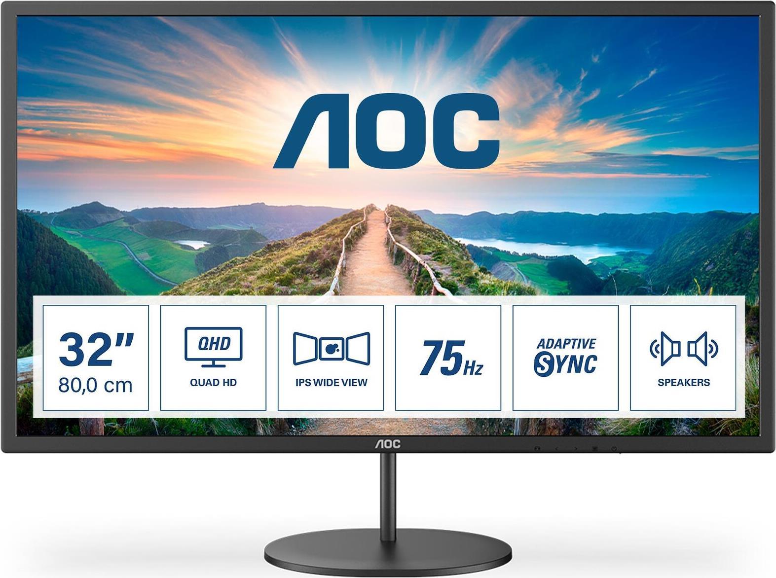 AOC V4 Q32V4 Computerbildschirm 80 cm (31.5 ) 2560 x 1440 Pixel 2K Ultra HD LED Schwarz (Q32V4) von AOC