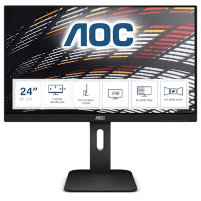 AOC X24P1 61cm (24") WUXGA 16:10 Office-Monitor VGA/DVI/HDMI/DP Pivot HV von AOC