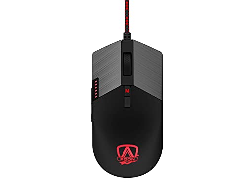 Agon by AOC AGM700 Gaming Maus - 16.000 DPI - Omron Switches - RGB-Effekte - Einstellbare DPI - Verstellbares Gewicht von AOC