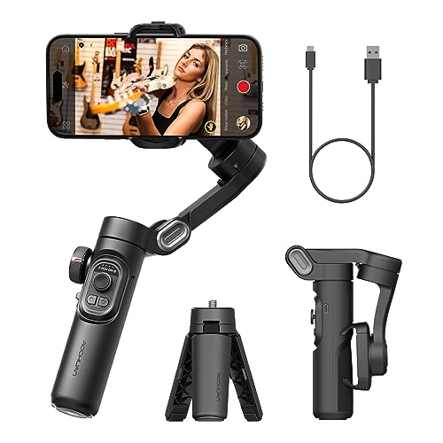 AOCHUAN Phone Gimbal Stabilizer 3-Achsen Smartphone faltbar Gimbal für iPhone Gimble mit Focus Wheel TikTok YouTube Vlog Stabilizer für iPhone &Android-AOCHUAN Smart XE von AOCHUAN