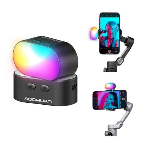 AOCHUAN RGB Magnetisches Aufhelllicht für Gimbal, LED-Videoleuchte mit 3 Helligkeitsstufen und 7 Farbeinstellungen für die Fotografie, tragbares Aufhelllicht für Hohem Zhiyun Feiyu Gimbal Stabilisator AOCHUAN RGB Magnetisches Aufhelllicht für Gimbal, LED-Videoleuchte mit 3 Helligkeitsstufen und 7 Farbeinstellungen für die Fotografie, tragbares Aufhelllicht für Hohem Zhiyun Feiyu Gimbal Stabilisator von AOCHUAN