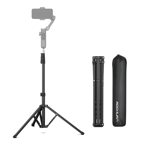 AOCHUAN Stativ für iPhone, 67" Telefon Stativ mit Aufbewahrungstasche, Stativ für Kamera mit 1/4 Schraube Schnittstelle, iPhone Stativ Stand kompatibel mit DSLR Kameras/Handys/Gimbal Stabilisatoren AOCHUAN Stativ für iPhone, 67" Telefon Stativ mit Aufbewahrungstasche, Stativ für Kamera mit 1/4 Schraube Schnittstelle, iPhone Stativ Stand kompatibel mit DSLR Kameras/Handys/Gimbal Stabilisatoren von AOCHUAN