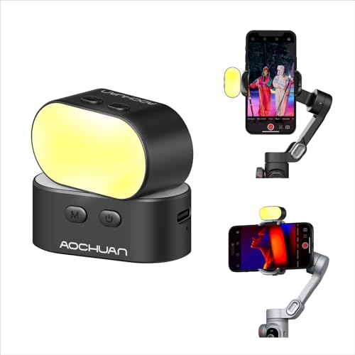 AOCHUAN Magnetisches Fülllicht für Gimbal, Mini-Videoleuchte mit 3 Helligkeits- und 3 Farbanpassungen, kompatibel mit Hohem Zhiyun Feiyu Gimbal Stabilizer AOCHUAN Magnetisches Fülllicht für Gimbal, Mini-Videoleuchte mit 3 Helligkeits- und 3 Farbanpassungen, kompatibel mit Hohem Zhiyun Feiyu Gimbal Stabilizer von AOCHUAN