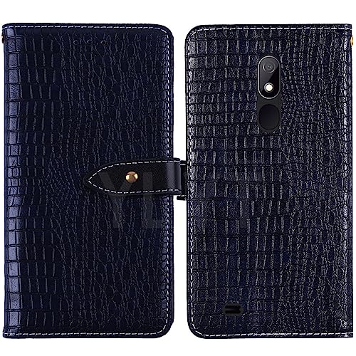 AODATU Flip Case Etui Blau Leder Tasche Schutz Hülle Für beafon m7 lite 5.5 inch Handy Horizontale Standfunktion Magnetverschluss Strapazierfähiger Cover von AODATU