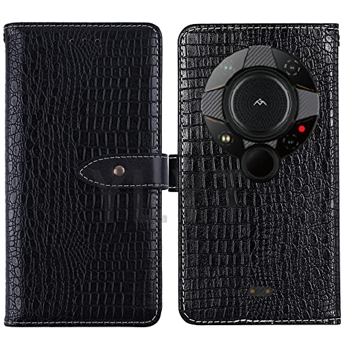 AODATU Flip Case Etui Schwarz Leder Tasche Schutz Hülle Für AGM G2 Guardian 6.58 inch Handy Horizontale Standfunktion Magnetverschluss Strapazierfähiger Cover von AODATU