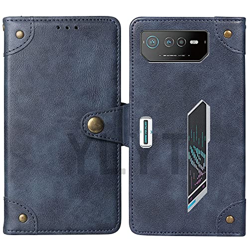 AODATU Flip TPU Silikon Blue Schutz Hülle Case Für Asus ROG Phone 7 Ultimate 6.78 inch Etui Leder Tasche Handyhülle Klassisch Kartenfach Cover AODATU Flip TPU Silikon Blue Schutz Hülle Case Für Asus ROG Phone 7 Ultimate 6.78 inch Etui Leder Tasche Handyhülle Klassisch Kartenfach Cover von AODATU