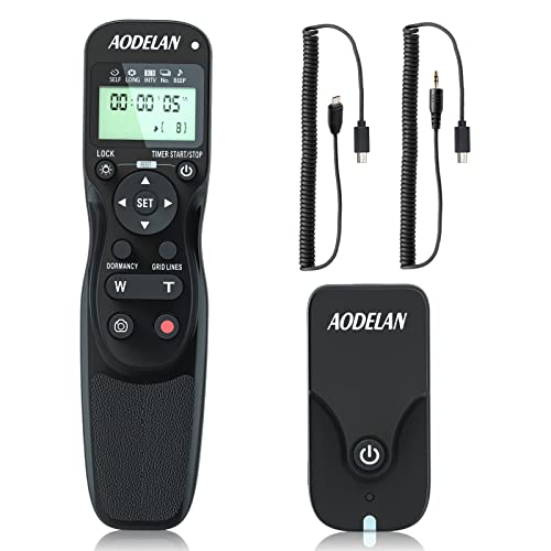 Aodelan Camera Wireless Shutter Release with Zoom, Wired Timer Remote Control for Sony ZV-1, A7, A7 III, A7R, A7R II, A7R III, A7R IV, A7s, A99 II, A5000, A5100, A6000, A6100, A6300, A6400, A6600 von AODELAN