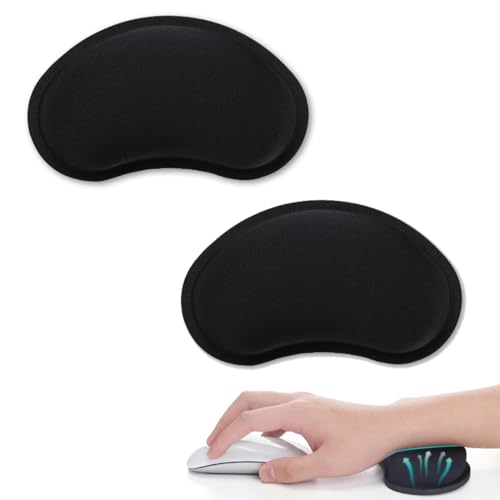 AOEVUIR 2 Pcs Maus-Handgelenkauflage mit Memory Schaum Ergonomische Handballenauflage für Maus Rutschfeste Unterseite Entlastung Handgelenks für Laptop Computer Arbeit Gaming von AOEVUIR