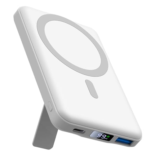 AOGUERBE Mag-Safe Powerbank 10000mah, Magnetische Externe Batterie, Wireless Power Bank 22.5W PD Schnelles Laden mit LED-Display, Faltbarer Akkupack für iPhone 16/15/14/13/12/Mini/Pro/Pro Max AOGUERBE Mag-Safe Powerbank 10000mah, Magnetische Externe Batterie, Wireless Power Bank 22.5W PD Schnelles Laden mit LED-Display, Faltbarer Akkupack für iPhone 16/15/14/13/12/Mini/Pro/Pro Max von AOGUERBE