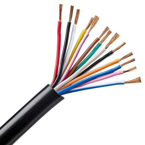 AOHEWEI 13 adriges Kabel für Anhänger 2m Abschleppseil 13 adriges Anhängerkabel schwarz für Wohnwagen LKW Industrie von AOHEWEI
