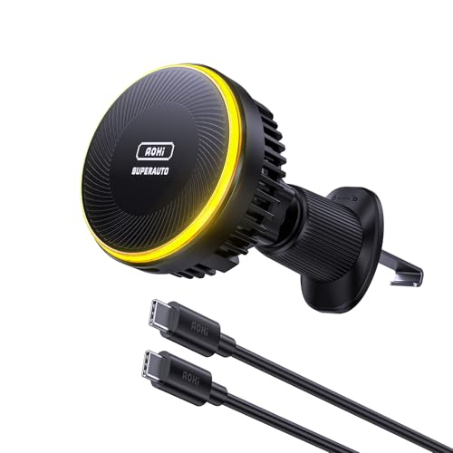 AOHI für Self-Cooling MagSafe Autohalterung, 15W Handyhalterung Auto mit Ladefunktion SUPERAUTO Fast Car Charger für Air Vent, Kompatibel AOHI für Self-Cooling MagSafe Autohalterung, 15W Handyhalterung Auto mit Ladefunktion SUPERAUTO Fast Car Charger für Air Vent, Kompatibel von AOHI