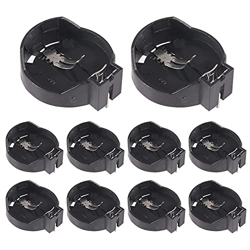 AOICRIE 10 STÜCKE CR2032 CR2025 Tragbare 3V Knopfzelle Knopfbatterie Halter Fall Adapter Clip Sockel Halter Container Box Fall Schwarz von AOICRIE