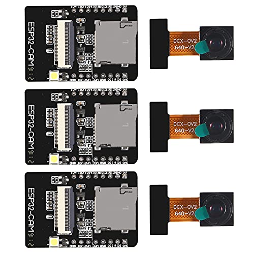 AOICRIE 3 Pack ESP32-CAM Entwicklungsboard, WiFi Bluetooth Modul Entwicklungsboard mit OV2640 Kameramodul für Arduino von AOICRIE
