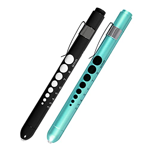 AOICRIE Medical Diagnostic Penlight, Pupillenlicht Mini Wiederverwendbare LED-Stiftlampe Taschenlampe, Taschenlampe Arzt Krankenschwester Notfallstift Licht mit Gravurlehre und Linea (Schwarz + Grün) AOICRIE Medical Diagnostic Penlight, Pupillenlicht Mini Wiederverwendbare LED-Stiftlampe Taschenlampe, Taschenlampe Arzt Krankenschwester Notfallstift Licht mit Gravurlehre und Linea (Schwarz + Grün) von AOICRIE