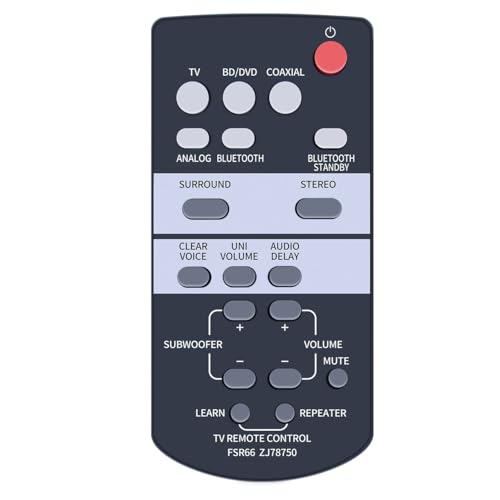 Fernbedienung FSR64 ZG80730 FSR68 ZJ78800 FSR66 ZJ78750 for Yamaha Sound Bar YAS-152 ATS-1520 YAS93 YAS-93 ATS1030 YAS103(FSR66 ZJ78750) von AOIMBNQC