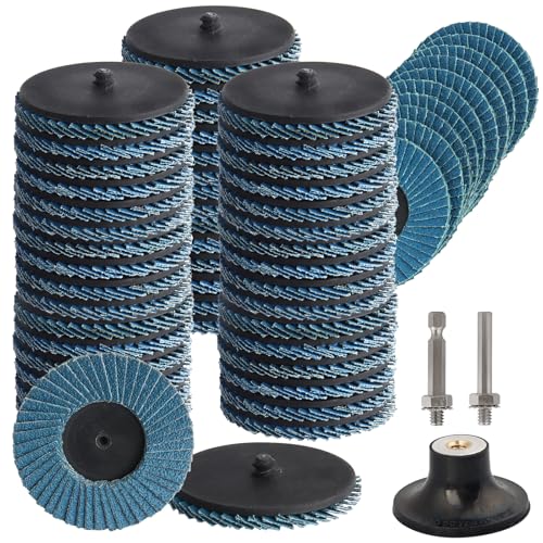 AOKLIT 60 Stück 5,1 cm Fächerscheiben-Set, flache Fächerscheiben, Rollverschluss, Schleifscheibe 40, 60, 80, 120, Schleifscheibe mit 1/4 Zoll Halter für Winkelschleifer, Rostentfernung AOKLIT 60 Stück 5,1 cm Fächerscheiben-Set, flache Fächerscheiben, Rollverschluss, Schleifscheibe 40, 60, 80, 120, Schleifscheibe mit 1/4 Zoll Halter für Winkelschleifer, Rostentfernung von AOKLIT
