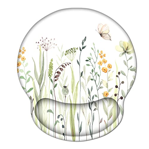 AOKSUNOVA Ergonomische Mauspads mit Handgelenkauflage Mauspad mit Handauflage Gel Mauspad mit Motiv Blumen von AOKSUNOVA