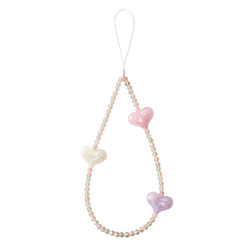 AOKSUNOVA Handykette Kurz Universal Handyanhänger Perlen Phone Charm mit Herz AOKSUNOVA Handykette Kurz Universal Handyanhänger Perlen Phone Charm mit Herz von AOKSUNOVA