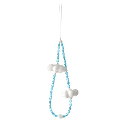 AOKSUNOVA Handykette Perlen Blau Handyanhänger Kurz Handyband Universal Handykette mit Wolken AOKSUNOVA Handykette Perlen Blau Handyanhänger Kurz Handyband Universal Handykette mit Wolken von AOKSUNOVA