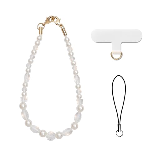 AOKSUNOVA Handykette Perlen Universal Handyband Handyschmuck Handyanhänger Kurz Handschlaufe Handy von AOKSUNOVA