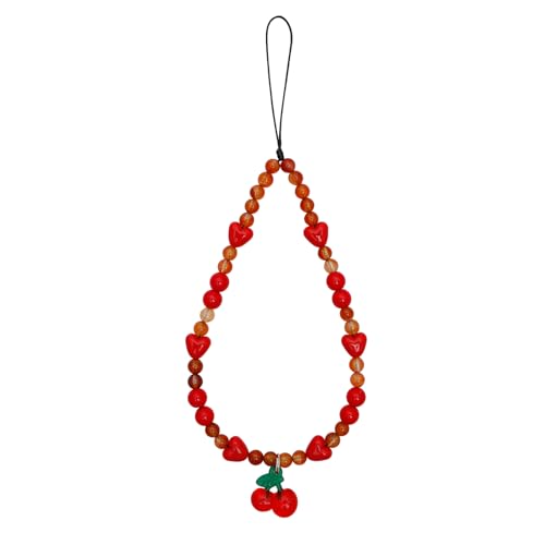 AOKSUNOVA Handykette Rot Kurz Handyanhänger Perlen Handykette Universal Phone Charm mit Rotes Herz AOKSUNOVA Handykette Rot Kurz Handyanhänger Perlen Handykette Universal Phone Charm mit Rotes Herz von AOKSUNOVA